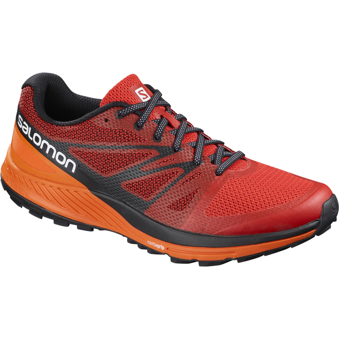 Salomon Singapore Mens Trail Running Shoes - SENSE ESE Red/Orange | 28473-SBXQ